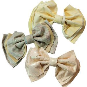 Set Of 3 Large 17" Luxury Oversized Bows Home Decor, Wreath, Door Hanging, Party